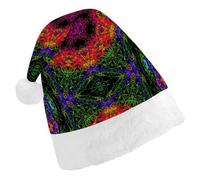 JZemdybill Christmas Hat for Adults,Psychedelic Kaleidoscope Hat for Various Holiday Parties