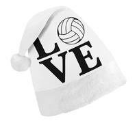 JZemdybill Christmas Hat,I Love Volleyball Hat for Various Holiday Parties