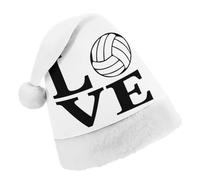 JZemdybill Christmas Hat,I Love Volleyball Hat for Various Holiday Parties