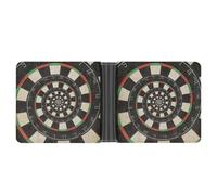 JZemdybill Coin Pocket, Darts Target Leather Wallet, Bifold Credit Card Leather Slim Purse