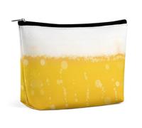 JZemdybill Cosmetic Bag, Bubbles and Beer Makeup Bag, Portable Toiletry Bag with Zipper for Daily Use, Travel