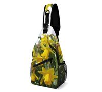 JZemdybill Crossbody Bag, Bouquet of Daffodils Chest Bag, Sling Bag for Travel Shopping Sports