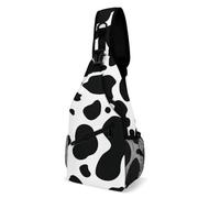 JZemdybill Crossbody Bag, Cow Print Chest Bag, Sling Bag for Travel Shopping Sports
