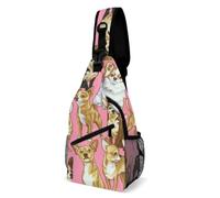 JZemdybill Crossbody Bag, Cute Chihuahua Chest Bag, Sling Bag for Travel Shopping Sports