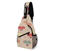 JZemdybill Crossbody Bag, Cute Jack Russell Terrier Chest Bag, Sling Bag for Travel Shopping Sports