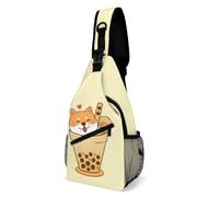 JZemdybill Crossbody Bag, Cute Shiba Inu Chest Bag, Sling Bag for Travel Shopping Sports