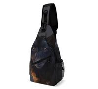 JZemdybill Crossbody Bag, Fantasy Wolf Chest Bag, Sling Bag for Travel Shopping Sports