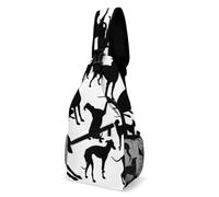 JZemdybill Crossbody Bag, Italian Greyhound Dog Chest Bag, Sling Bag for Travel Shopping Sports