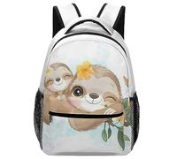 JZemdybill Durable Oxford Cloth Casual Daypack, Adorable Little Sloth Backpack, College Bag for Boys, Girls, Travel, Sports
