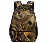 JZemdybill Durable Oxford Cloth Casual Daypack, Cool Steampunk Gears Backpack, College Bag for Boys, Girls, Travel, Sports