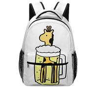 JZemdybill Durable Oxford Cloth Casual Daypack, Cute Giraffe And Beer Backpack, College Bag for Boys, Girls, Travel, Sports