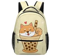 JZemdybill Durable Oxford Cloth Casual Daypack, Cute Shiba Inu Backpack, College Bag for Boys, Girls, Travel, Sports