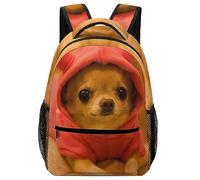 JZemdybill Durable Oxford Cloth Casual Daypack, Depressed Chihuahua Backpack, College Bag for Boys, Girls, Travel, Sports