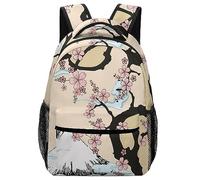 JZemdybill Durable Oxford Cloth Casual Daypack, Fuji Mountain Cherry Tree in Japan Backpack, College Bag for Boys, Girls, Travel, Sports