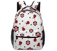 JZemdybill Durable Oxford Cloth Casual Daypack, Funny Ladybug Backpack, College Bag for Boys, Girls, Travel, Sports
