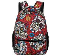 JZemdybill Durable Oxford Cloth Casual Daypack, Mexican Sugar Skulls Backpack, College Bag for Boys, Girls, Travel, Sports