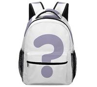 JZemdybill Durable Oxford Cloth Casual Daypack, Question Mark Backpack, College Bag for Boys, Girls, Travel, Sports