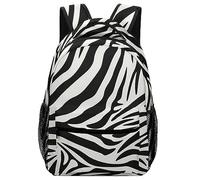 JZemdybill Durable Oxford Cloth Casual Daypack, Zebra Pattern Backpack, College Bag for Boys, Girls, Travel, Sports