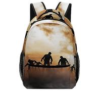 JZemdybill Durable Oxford Cloth Casual Daypack, Zombies Dead Men Walking Body at Night Backpack, College Bag for Boys, Girls, Travel, Sports