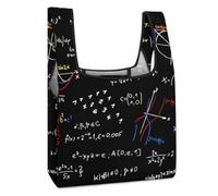 JZemdybill Foldable Shopping Bag, Math Linear Mathematics Education Reusable Grocery Bag, Washable Tote Bag for Daily Use Travel Bags