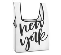 JZemdybill Foldable Shopping Bag, New York Reusable Grocery Bag, Washable Tote Bag for Daily Use Travel Bags