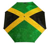 JZemdybill Folding Umbrella, Jamaica Flag Art Design Umbrella, Travel Umbrella for Windproof, Rainproof