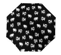 JZemdybill Folding Umbrella, Pug Dog Umbrella, Travel Umbrella for Windproof, Rainproof