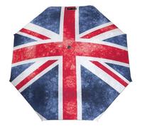 JZemdybill Folding Umbrella, Vintage Union Jack British Flag Umbrella, Travel Umbrella for Windproof, Rainproof