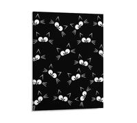 JZemdybill Framed Canvas Wall Art,Cute Black Cat Pattern Cute Dachshund Cute Killer Whale Cute Owl Funny Owl Pattern Cute Fox Floral Cute Penguin Cute Green Cat Cute Pug Cute Scarf Fox Cute Little Hed