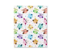 JZemdybill Framed Canvas Wall Art,Cute Owl Funny Owl Pattern Cute Fox Floral Cute Penguin Cute Green Cat Cute Pug Cute Scarf Fox Cute Little Hedgehog Cute Red Fox Cute Schnauzer Dog Cute Seal Cute Shi