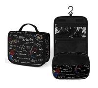 JZemdybill Hanging Wash Bag, Math Linear Mathematics Education Toiletry Bag, Makeup Bag for Travel, Business, Vacation