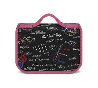 JZemdybill Hanging Wash Bag, Math Linear Mathematics Education Toiletry Bag, Waterproof Makeup Bag for Travel, Business, Vacation
