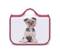 JZemdybill Hanging Wash Bag, Yorkshire Terrier Toiletry Bag, Waterproof Makeup Bag for Travel, Business, Vacation