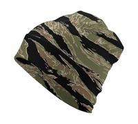 JZemdybill Knit Hat,Tiger Stripe Camo Beanie Hat, Beanie Cap for Running Cycling Outdoor Sports