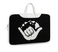JZemdybill Leather Laptop Case, Aloha Hand Hawaii Laptop Sleeves