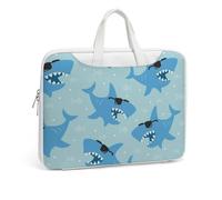 JZemdybill Leather Laptop Case, Cool Animated Shark Laptop Sleeves