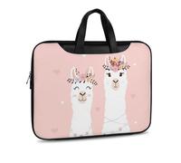 JZemdybill Leather Laptop Case, Cute Llama Laptop Sleeves