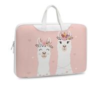 JZemdybill Leather Laptop Case, Cute Llama Laptop Sleeves