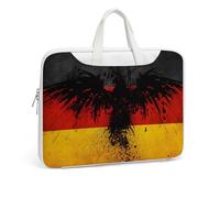 JZemdybill Leather Laptop Case, Germany Flag Eagle Laptop Sleeves