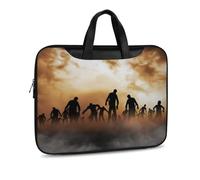 JZemdybill Leather Laptop Case, Zombies Dead Men Walking Body at Night Laptop Sleeves