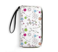 JZemdybill Leather Wallet, Chemistry Experiment Pattern, with Rope, Small Size and Large Capacity, Easy to Carry