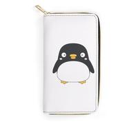 JZemdybill Leather Wallet, Cute Penguin Small Bee, Small Size and Large Capacity, Easy to Carry