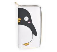 JZemdybill Leather Wallet, Cute Penguin, Small Size and Large Capacity, Easy to Carry
