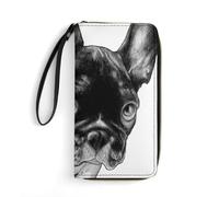 JZemdybill Leather Wallet, French BulldogWallet, with Rope, Small Size and Large Capacity, Easy to Carry