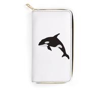 JZemdybill Leather Wallet, Killer Whale Pattern Sheep, Small Size and Large Capacity, Easy to Carry