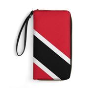 JZemdybill Leather Wallet, Trinidad and Tobago FlagWallet, with Rope, Small Size and Large Capacity, Easy to Carry