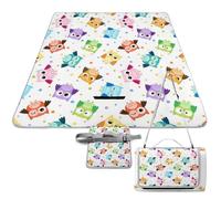 JZemdybill Picnic Mat,Cute Owl Funny Owl Pattern Square Picnic Blanket,Outdoor Rugs,148cm X 148cm