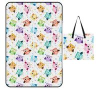 JZemdybill Picnic Mat with Zipper,Cute Owl Funny Owl Pattern Picnic Blanket,Outdoor Rugs,150cm X 100cm