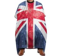 JZemdybill Quick Dry Hairdressing Gown, Vintage Union Jack British Flag Barber Cape, Hair Cutting Salon Cape with Adjustable Neckline 144x170 CM