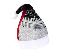 JZemdybill Sequined Christmas Hat for Adults,Piano Key Notes Hat for Various Holiday Parties